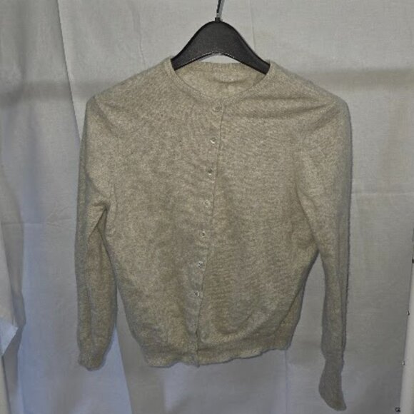 Jaeger gray cashmere cardigan - Picture 1 of 3